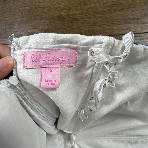 Lilly Pulitzer Women's Patchwork Strapless Cotton Dress Size 2 Summer, Preppy - Picture 10 of 10